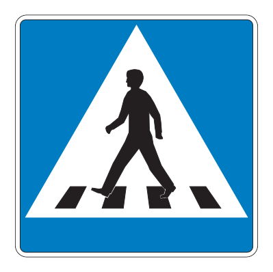 516.1 - Zone für Fußgängerüberwege Zeichen Verkehrsschild