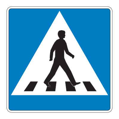 516.2 - Zone für Fußgängerüberwege Verkehrsschild