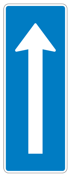 526 - Einbahnstraße bergauf Verkehrsschild