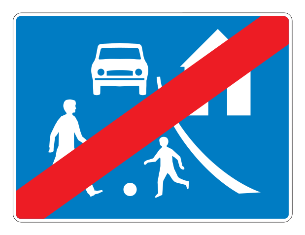 542 - Ende einer Spielstraße Verkehrsschild