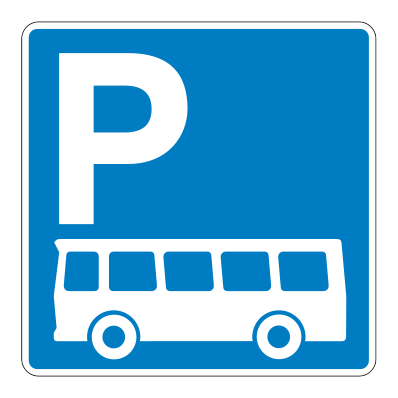 553.1 - Parken für Gruppenfahrzeuge Verkehrsschild