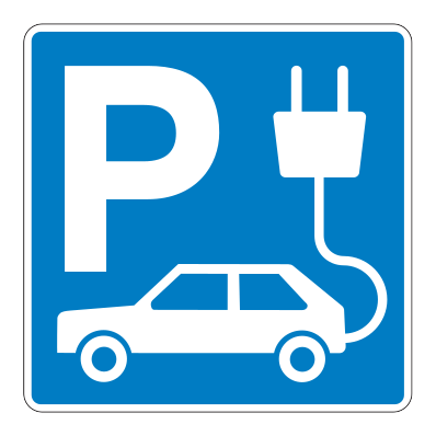 553.4 - Parken für Elektroautos zum Aufladen Verkehrsschild