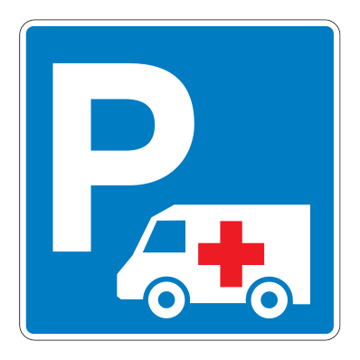 553.6 - Parken für Polizei und Krankenwagen Verkehrsschild