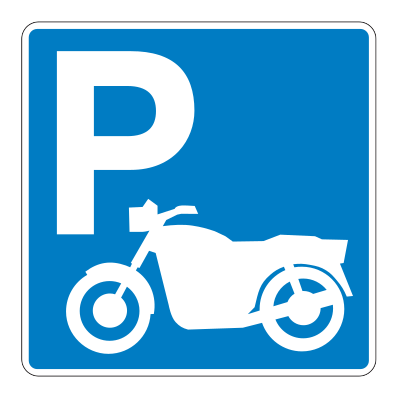 553.8 - Parken für Motorräder Verkehrsschild