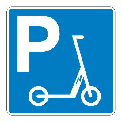 553.9 - Bereich für Elektroroller Verkehrsschild