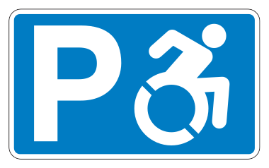 554.1 - Kennzeichnung für behindertengerechte Parkplätze Verkehrsschild