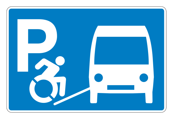 554.2 - Markierung für barrierefreie Parkplätze Verkehrsschild