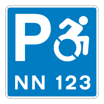 554.3 - Kennzeichnung für barrierefreie Parkplätze Verkehrsschild