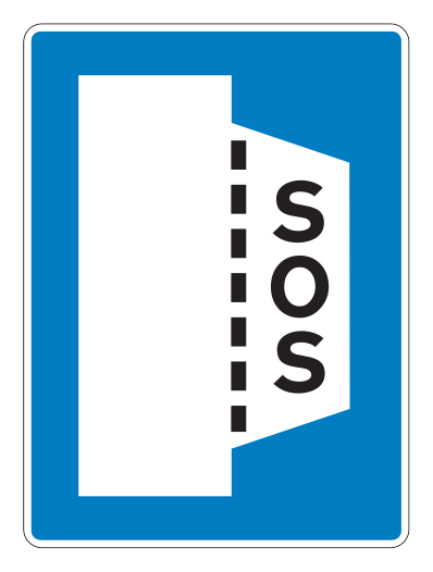 555.1 - Schild für Notfall-Fluchtbereiche Verkehrsschild