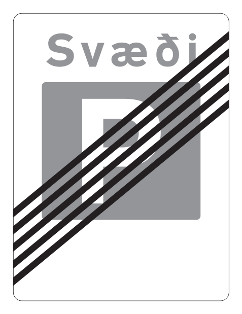 577 - Parkflächenende Verkehrsschild