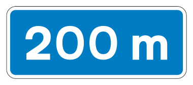 802.2 - Distance Plate road sign