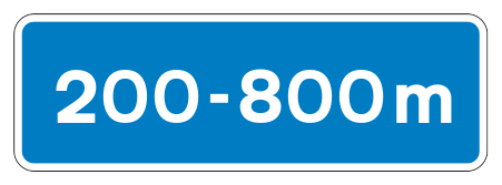 804.2 - Length of Effect Plate road sign