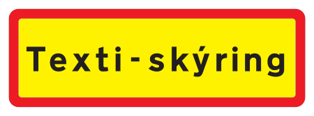 808.1 - Zusatzzeichen Text Verkehrsschild