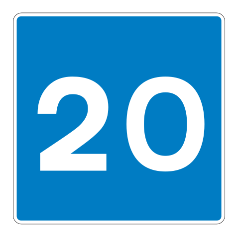 812.20 - Empfohlene Höchstgeschwindigkeit Verkehrsschild