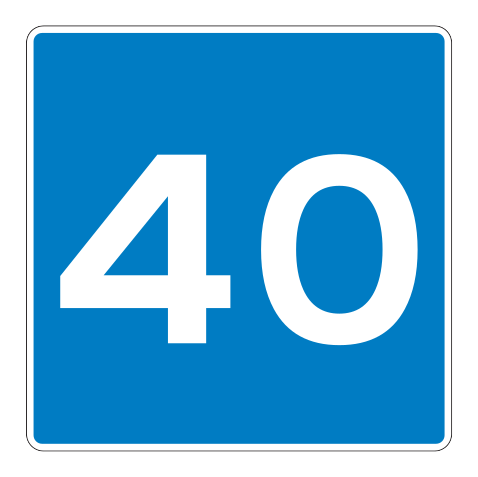 812 - Empfohlene Höchstgeschwindigkeit Verkehrsschild