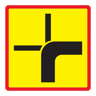 815.1 - Verlauf der Vorfahrtsstraße an der Kreuzung Verkehrsschild