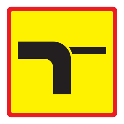 815.2 - Verlauf der Vorfahrtsstraße an der Kreuzung Verkehrsschild