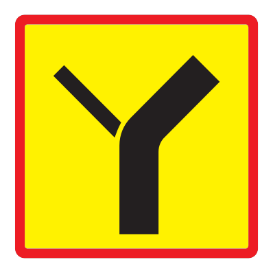 815.3 - Verlauf der Vorfahrtsstraße an der Kreuzung Verkehrsschild