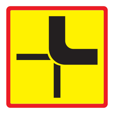815.4 - Verlauf der Vorfahrtsstraße an der Kreuzung Verkehrsschild