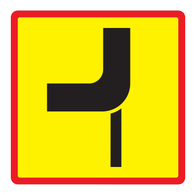 815.5 - Verlauf der Vorfahrtsstraße an der Kreuzung Verkehrsschild