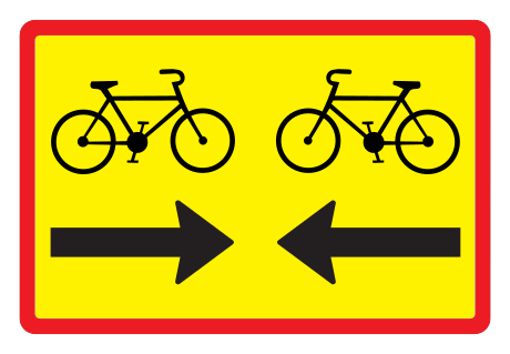 826.1 - Radverkehr aus beiden Richtungen Verkehrsschild
