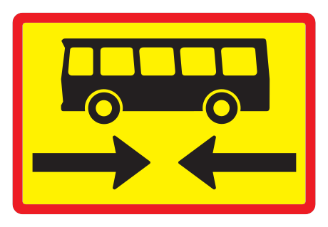 826.2 - Bus Traffic In Public Transport From Both Directions road sign