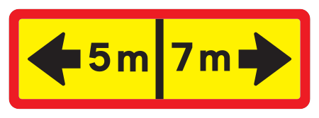 828.6 - Gültigkeitsbereich Verkehrsschild