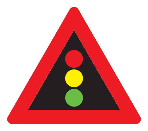 132 - Dynamische Verkehrsampeln voraus Verkehrsschild