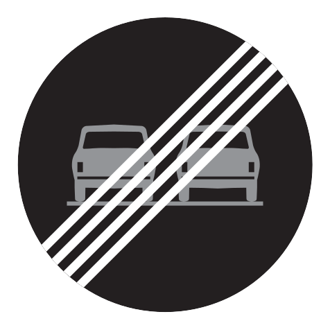 336 - Aufhebung des dynamischen Überholverbots Verkehrsschild