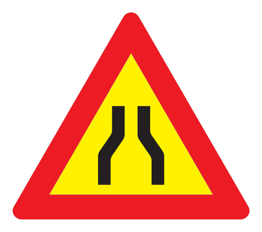 106.1 - Verengte Fahrbahn Verkehrsschild