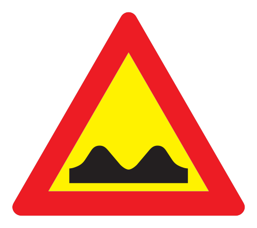 108.1 - Unebene Fahrbahn Verkehrsschild