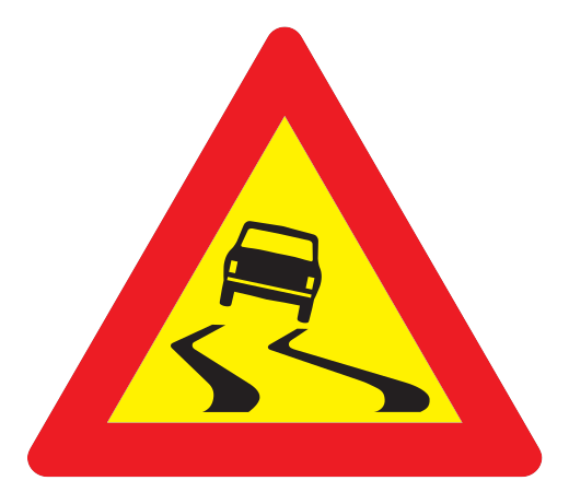 116.1 - Glatte Fahrbahn Verkehrsschild