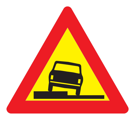117.1 - Hohe Fahrbahnkante Verkehrsschild