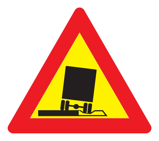 117.2 - Unsichere Straßenböschung Verkehrsschild