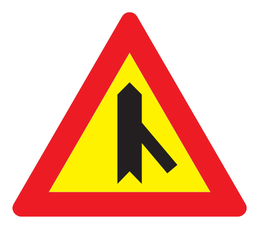 125.2 - Vorfahrtregelndes Kreuzungsschild von rechts voraus Verkehrsschild