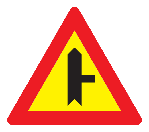 125.4 - Vorfahrtsknotenpunkt von rechts voraus Verkehrsschild