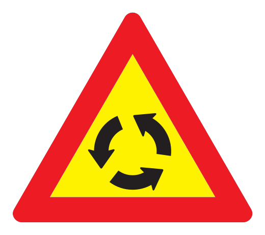 126 - Kreisverkehr voraus Verkehrsschild