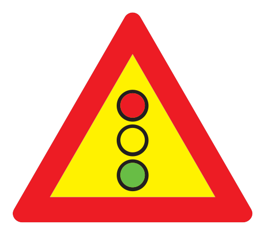 132 - Ampeln voraus Verkehrsschild