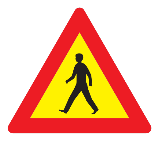 141 - Vorfahrt für Fußgänger Verkehrsschild