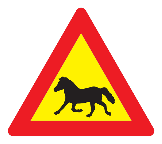146.1 - Tiere Pferde Verkehrsschild