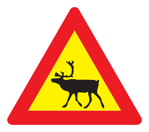 146.2 - Tiere Rentiere Verkehrsschild