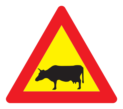 146.4 - Tiere Rinder Verkehrsschild