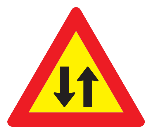 148 - Zweiweg-Verkehr Verkehrsschild
