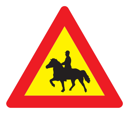 155 - Reiter Verkehrsschild