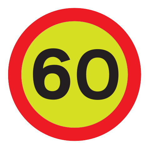 362.60 - Temporäre Geschwindigkeitsbegrenzung 60 km/h Verkehrsschild
