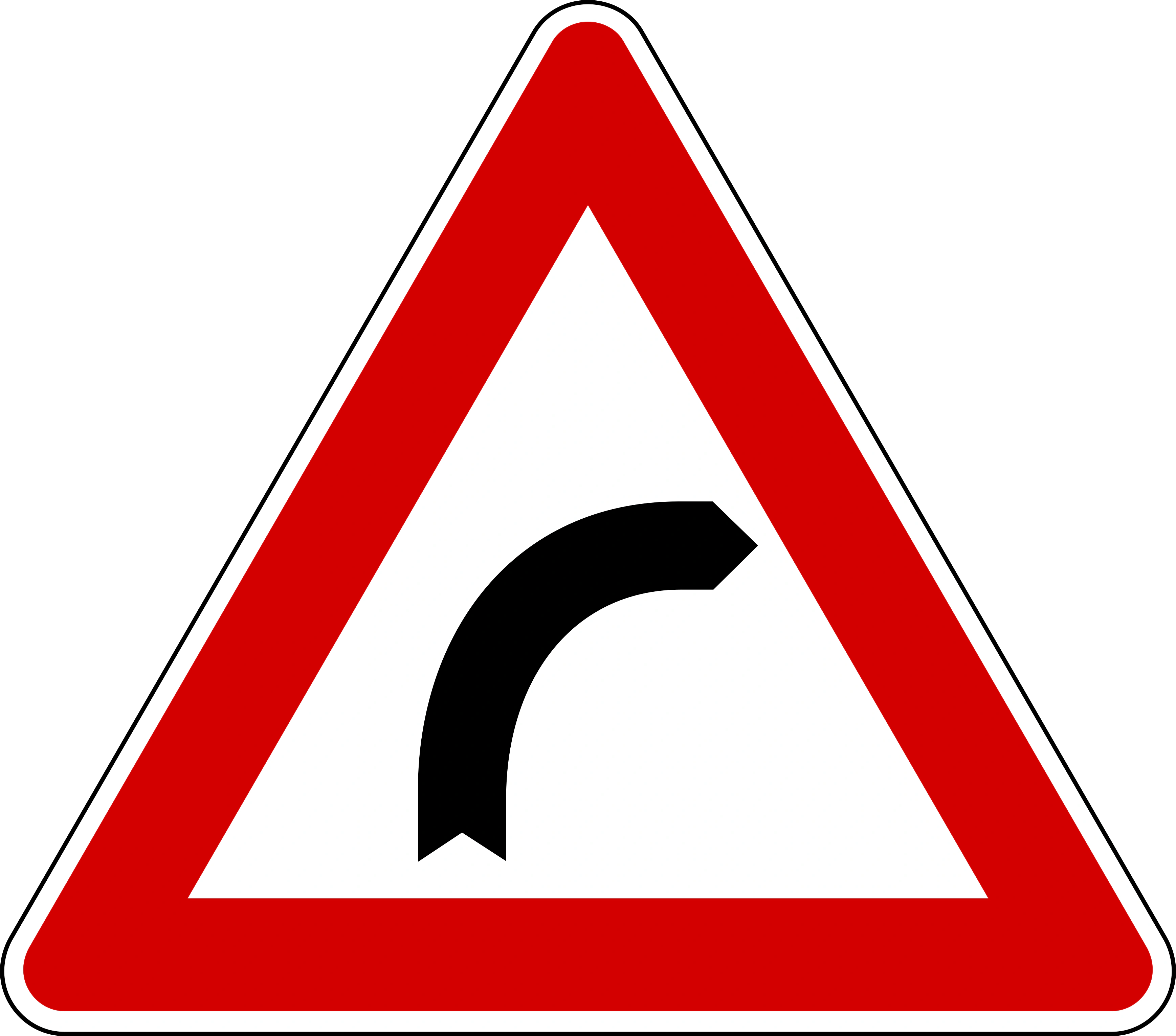 IT-W-04 - Rechtskurve Verkehrsschild