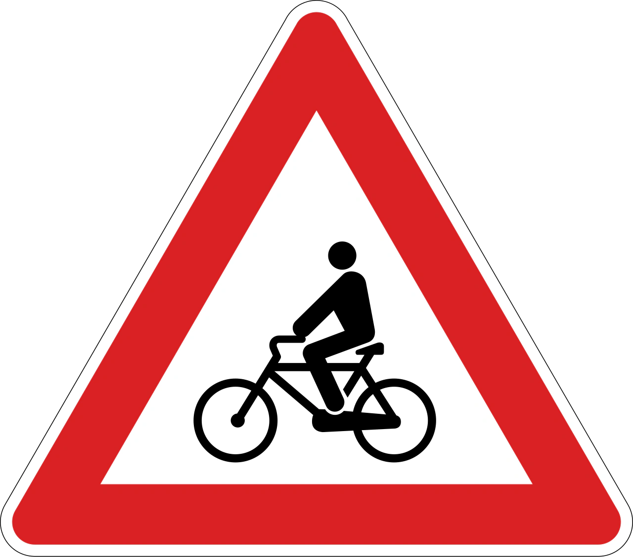 IT-W-15 - Bicycle crossing ahead road sign