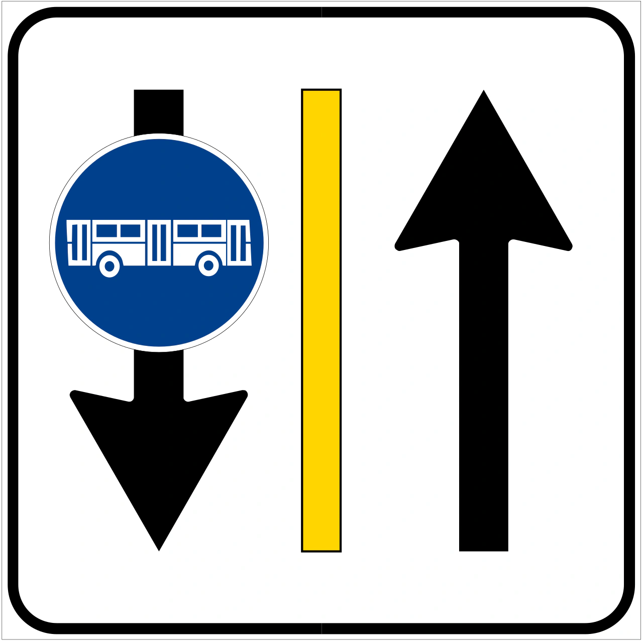 II.339 - Busspur im Stadtverkehr (Beispiel) Verkehrsschild