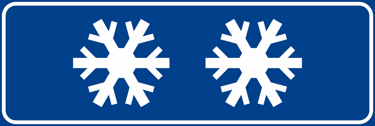 IT-AP-24 - In case of snow or ice road sign
