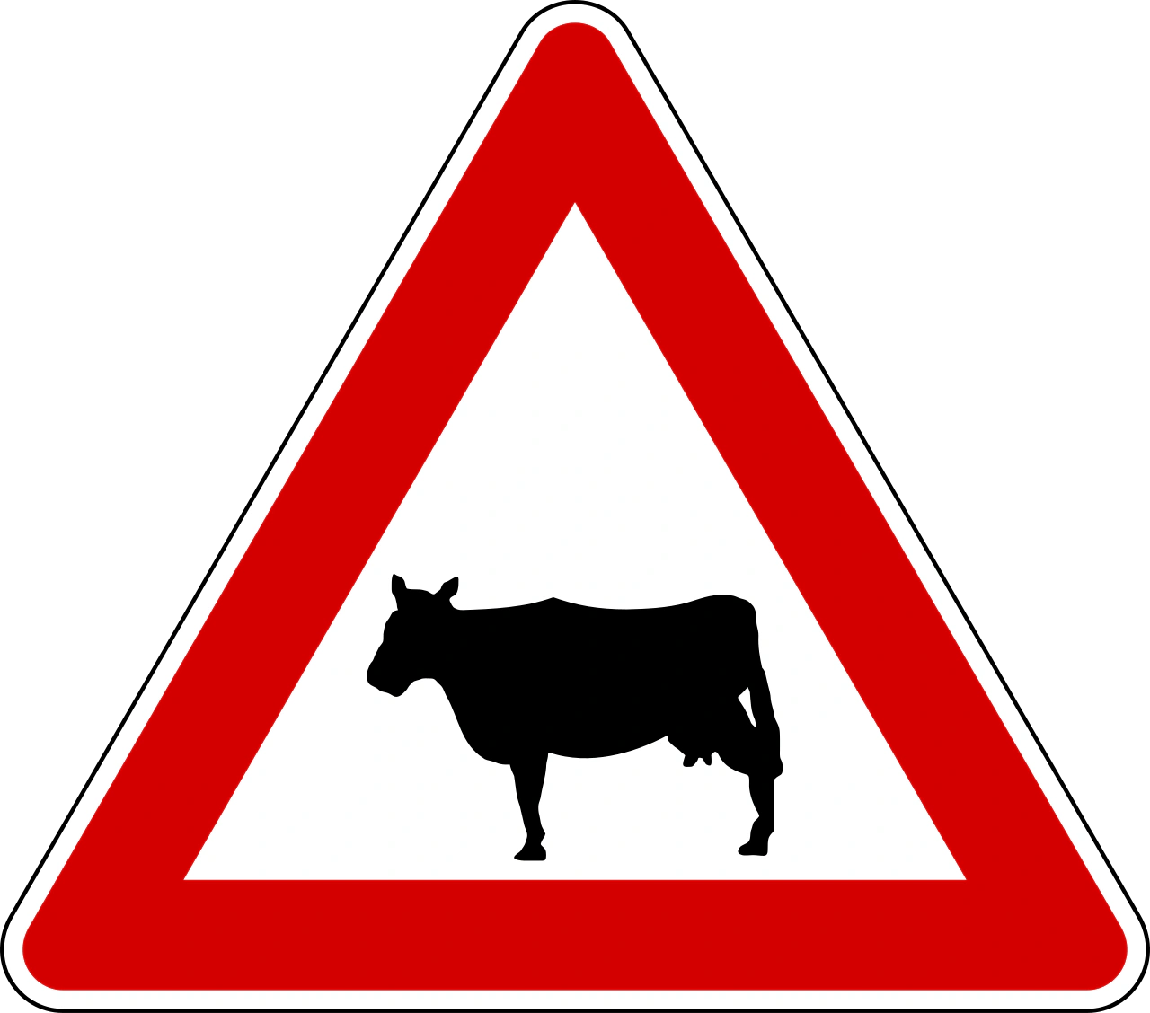 IT-W-27 - Cattle road sign